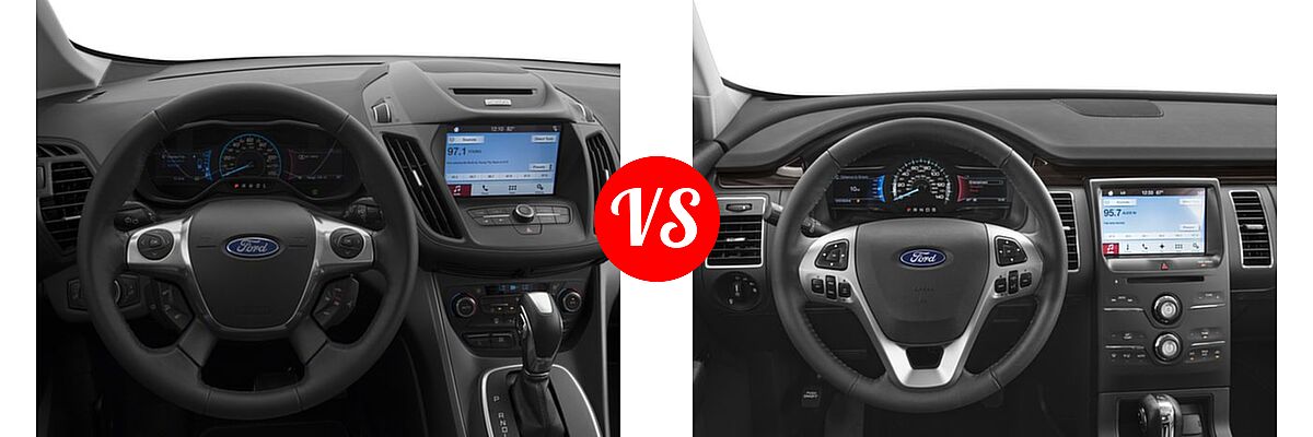 2018 Ford C-Max Hybrid Wagon SE / Titanium vs. 2018 Ford Flex Wagon Limited / SE / SEL - Dashboard Comparison