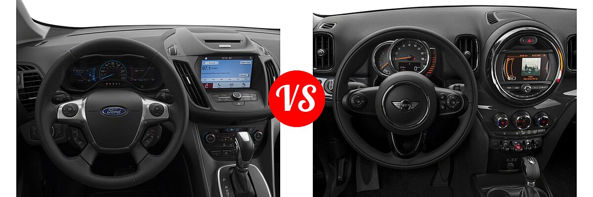 2018 Ford C-Max Hybrid Wagon SE / Titanium vs. 2018 MINI Countryman Wagon Cooper - Dashboard Comparison