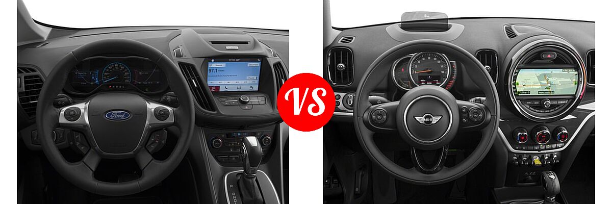 2018 Ford C-Max Hybrid Wagon SE / Titanium vs. 2018 MINI Countryman Wagon Hybrid Cooper S E - Dashboard Comparison
