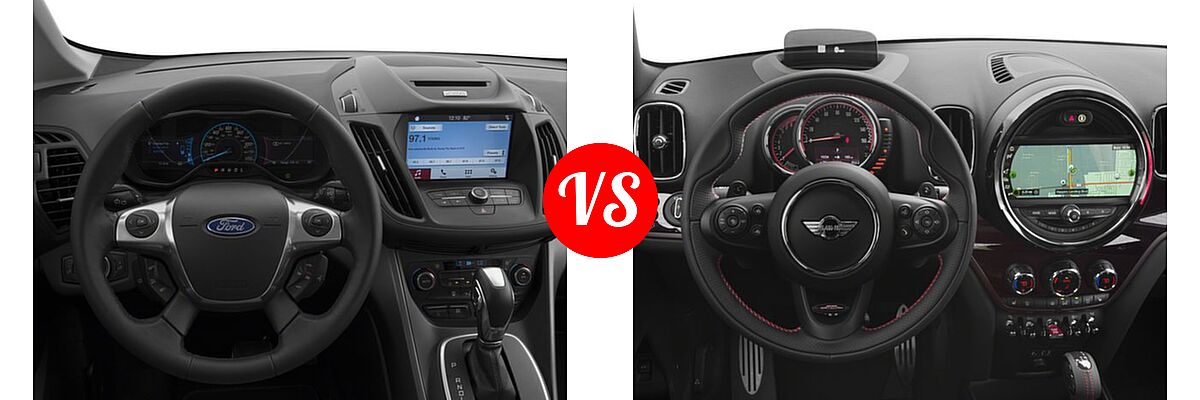 2018 Ford C-Max Hybrid Wagon SE / Titanium vs. 2018 MINI Countryman Wagon John Cooper Works - Dashboard Comparison