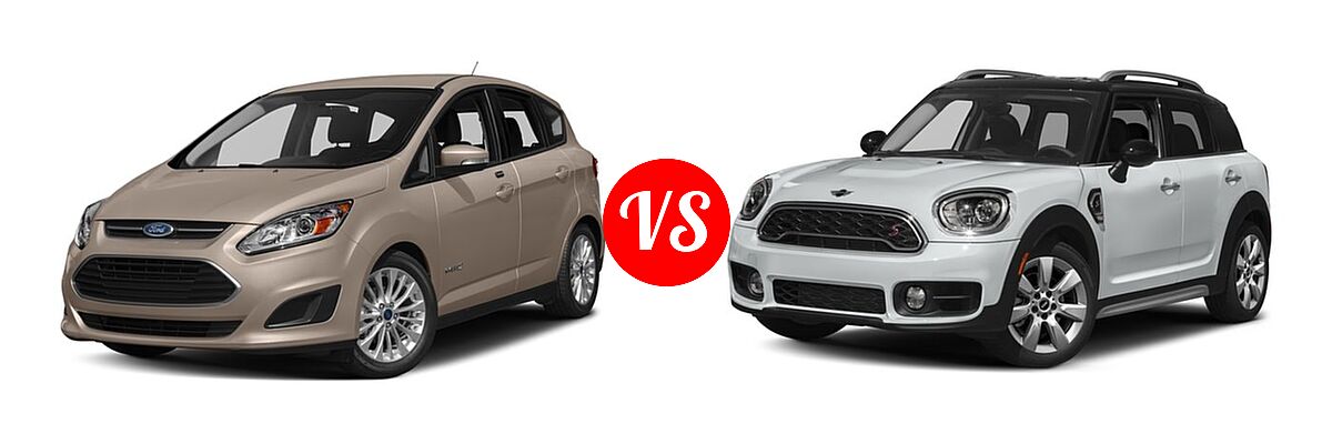 2018 Ford C-Max Hybrid Wagon SE / Titanium vs. 2018 MINI Countryman Wagon Cooper S - Front Left Comparison