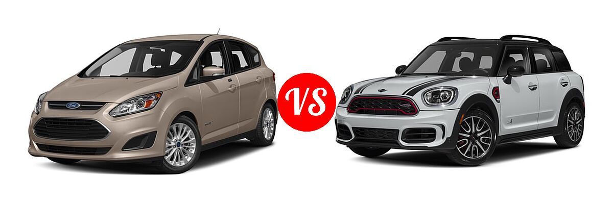 2018 Ford C-Max Hybrid Wagon SE / Titanium vs. 2018 MINI Countryman Wagon John Cooper Works - Front Left Comparison