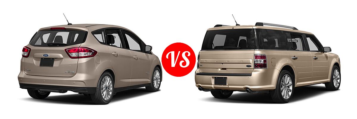 2018 Ford C-Max Hybrid Wagon SE / Titanium vs. 2018 Ford Flex Wagon Limited / SE / SEL - Rear Right Comparison