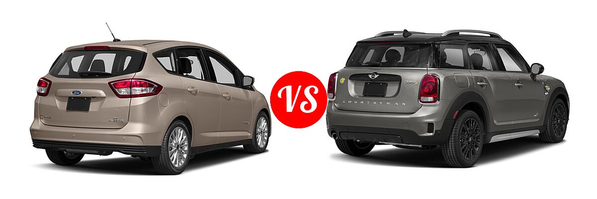 2018 Ford C-Max Hybrid Wagon SE / Titanium vs. 2018 MINI Countryman Wagon Hybrid Cooper S E - Rear Right Comparison