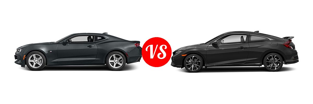 2017 Chevrolet Camaro Coupe LS / LT vs. 2017 Honda Civic Coupe Si - Side Comparison