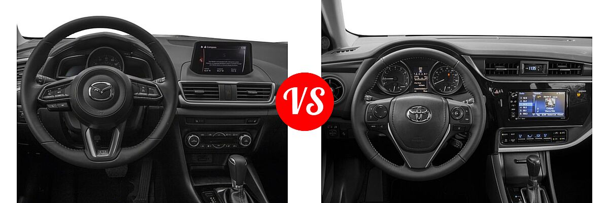2018 Mazda 3 Hatchback Touring vs. 2018 Toyota Corolla iM Hatchback Manual (SE) - Dashboard Comparison