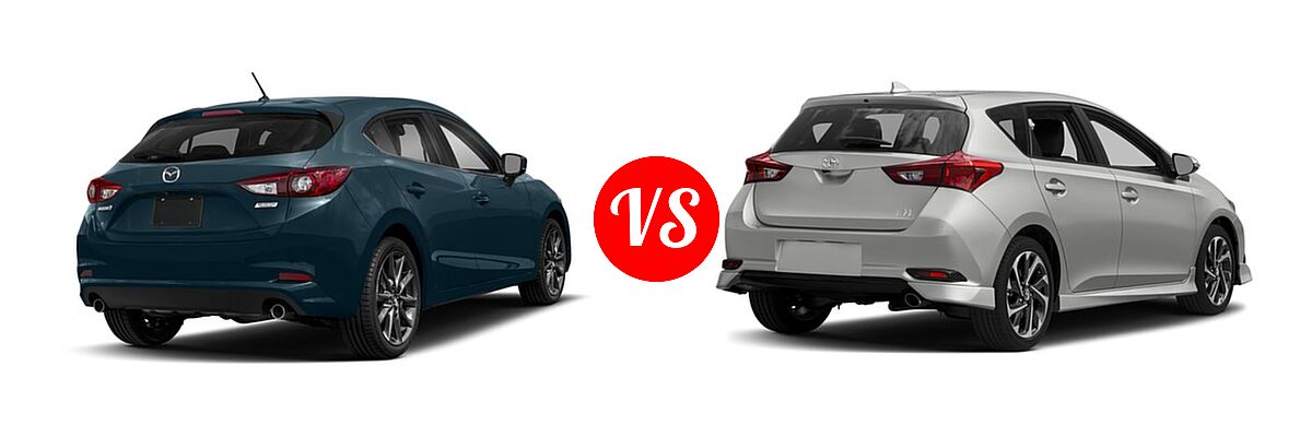 2018 Mazda 3 Hatchback Touring vs. 2018 Toyota Corolla iM Hatchback Manual (SE) - Rear Right Comparison