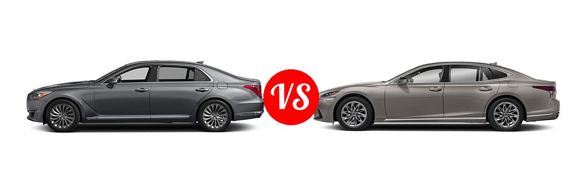 2018 Genesis G90 Sedan 3.3T Premium / 5.0L Ultimate vs. 2018 Lexus LS 500 Sedan LS 500 - Side Comparison
