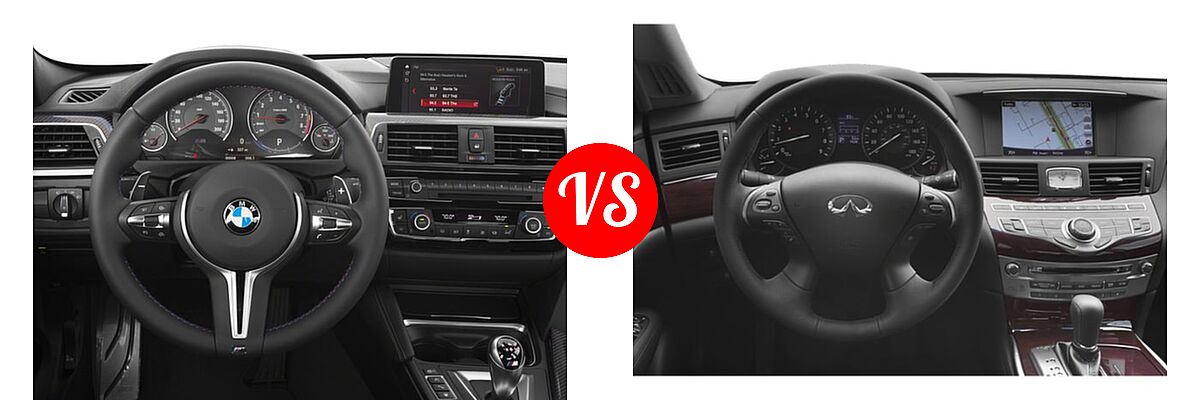 2018 BMW M3 Sedan Sedan vs. 2019 Infiniti Q70 Sedan 3.7 LUXE / 5.6 LUXE - Dashboard Comparison