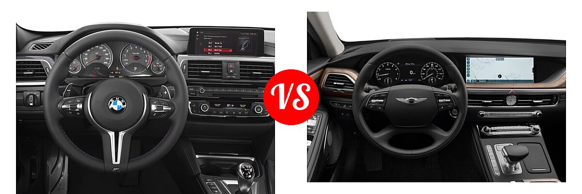 2018 BMW M3 Sedan Sedan vs. 2022 Genesis G90 Sedan 3.3T Premium - Dashboard Comparison
