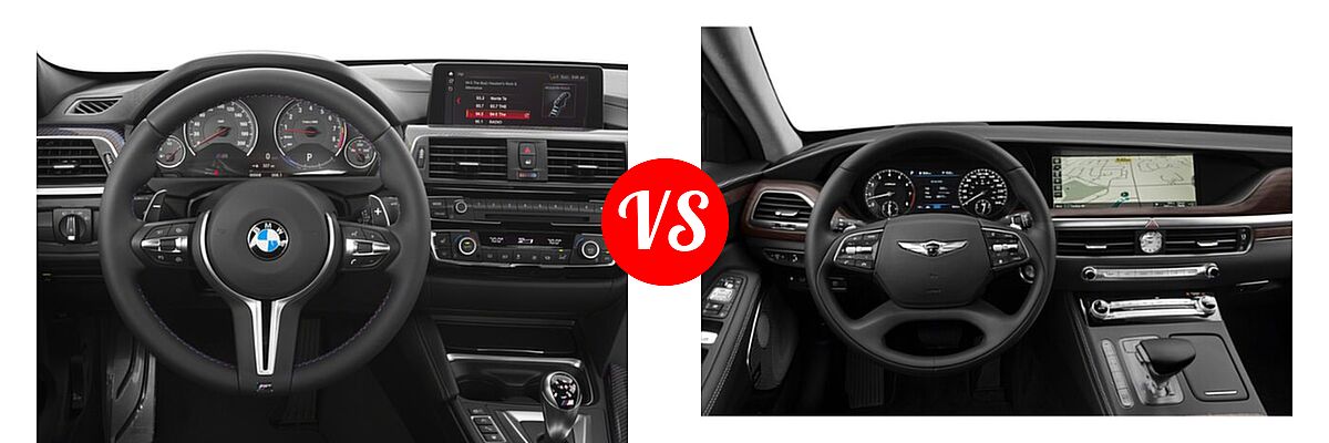 2018 BMW M3 Sedan Sedan vs. 2022 Genesis G90 Sedan 5.0L Ultimate - Dashboard Comparison
