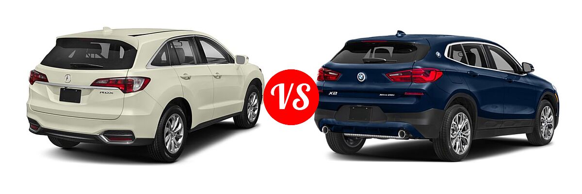 2018 Acura RDX SUV w/AcuraWatch Plus vs. 2018 BMW X2 SUV sDrive28i / xDrive28i - Rear Right Comparison