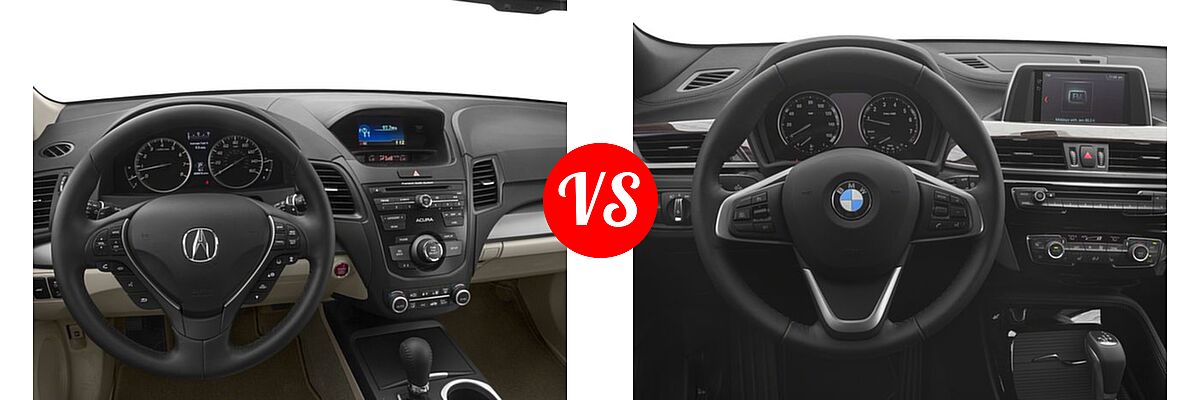 2018 Acura RDX SUV w/AcuraWatch Plus vs. 2018 BMW X2 SUV sDrive28i / xDrive28i - Dashboard Comparison