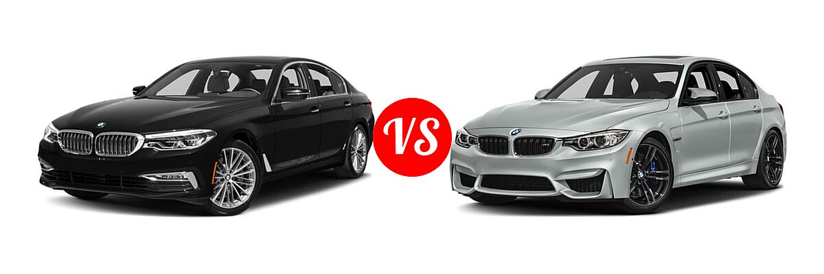 2017 BMW 5 Series Sedan 540i / 540i xDrive vs. 2017 BMW M3 Sedan Sedan - Front Left Comparison