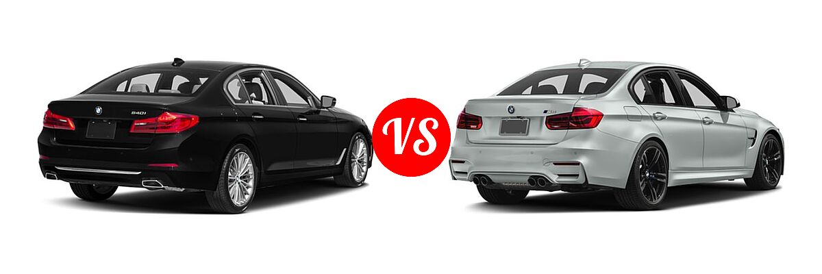 2017 BMW 5 Series Sedan 540i / 540i xDrive vs. 2017 BMW M3 Sedan Sedan - Rear Right Comparison