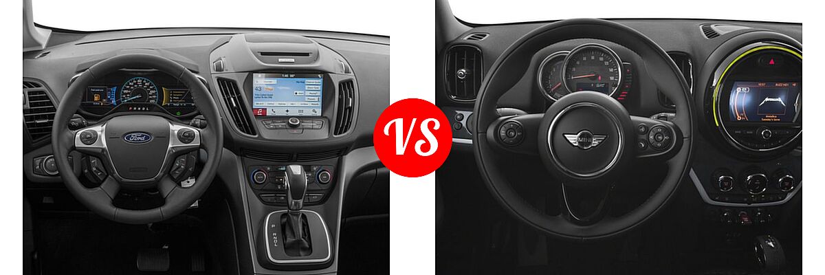 2017 Ford C-Max Energi Wagon SE / Titanium vs. 2017 MINI Countryman Wagon Cooper S - Dashboard Comparison