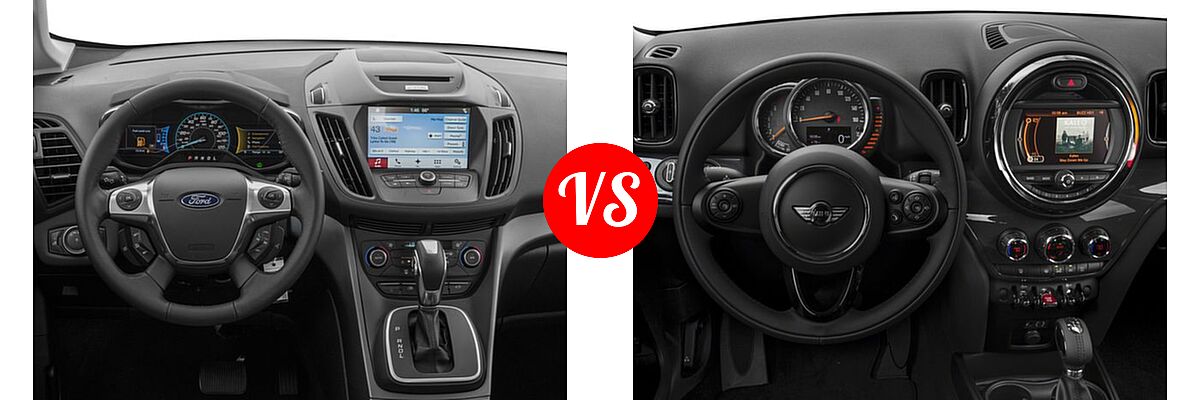 2017 Ford C-Max Energi Wagon SE / Titanium vs. 2017 MINI Countryman Wagon Cooper - Dashboard Comparison