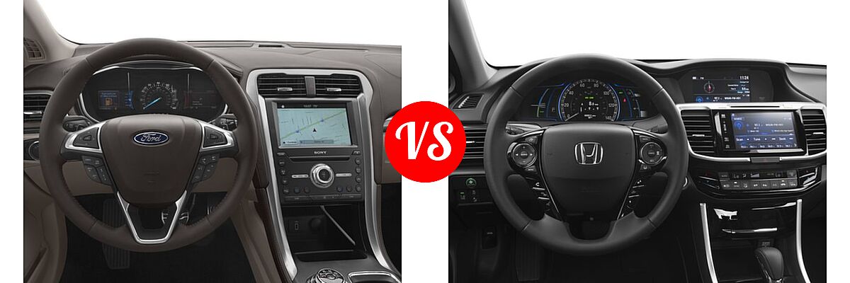 2017 Ford Fusion Sedan Platinum vs. 2017 Honda Accord Hybrid Sedan EX-L - Dashboard Comparison