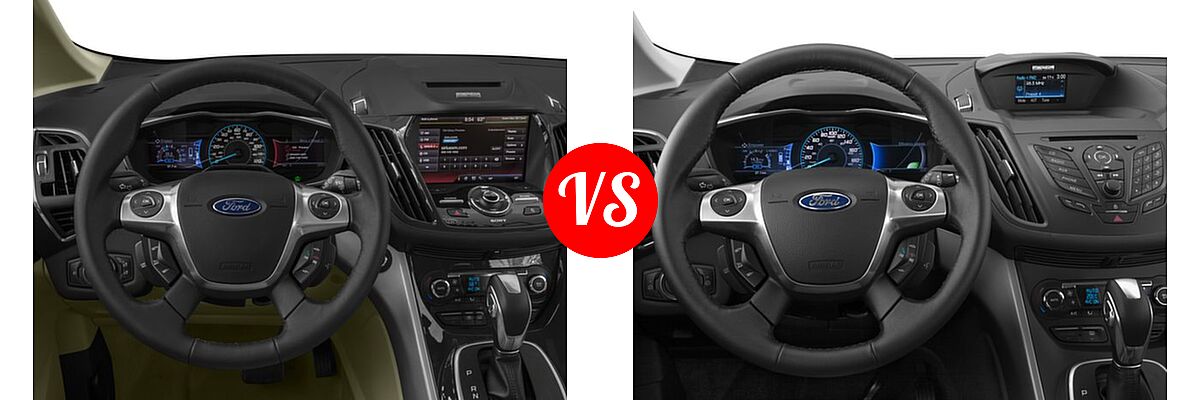 2016 Ford C-Max Energi Wagon SEL vs. 2016 Ford C-Max Hybrid Wagon SE / SEL - Dashboard Comparison