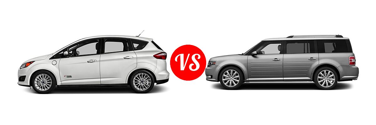 2016 Ford C-Max Energi Wagon SEL vs. 2016 Ford Flex Wagon Limited / SE / SEL - Side Comparison