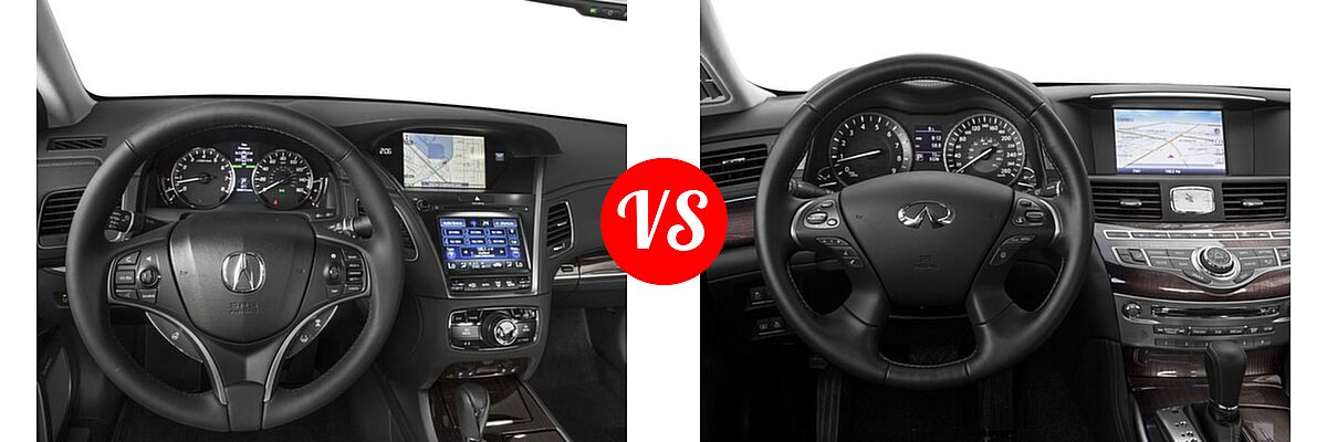 2017 Acura RLX Sedan w/Advance Pkg vs. 2017 Infiniti Q70 Sedan 3.7 / 5.6 - Dashboard Comparison