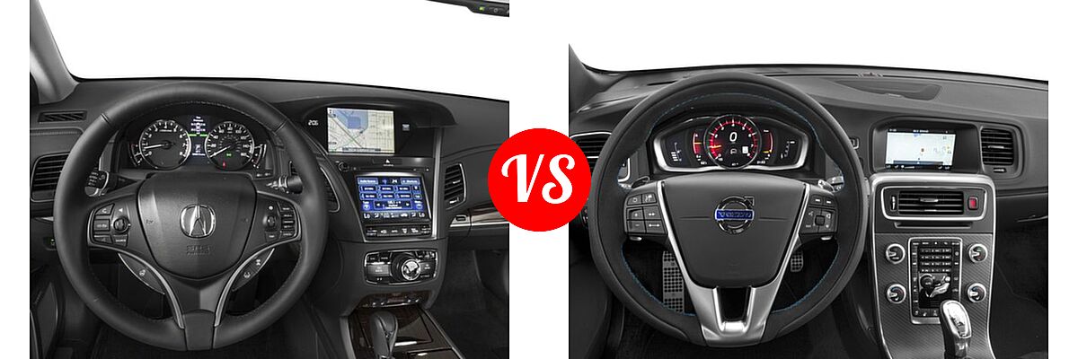 2017 Acura RLX Sedan w/Advance Pkg vs. 2017 Volvo S60 T6 Polestar Sedan Polestar - Dashboard Comparison
