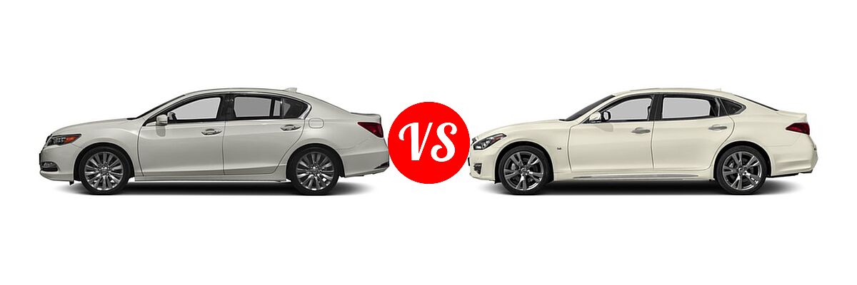 2017 Acura RLX Sedan w/Advance Pkg vs. 2017 Infiniti Q70 Sedan 3.7 / 5.6 - Side Comparison