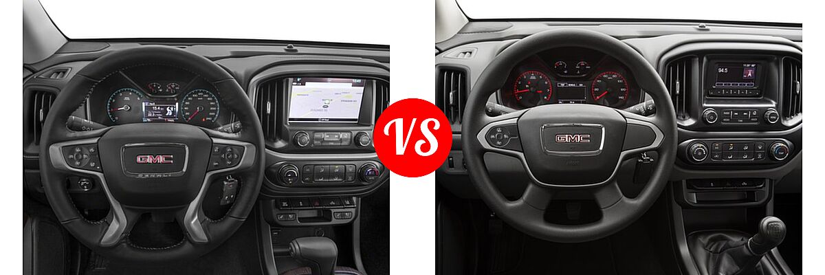 2017 GMC Canyon Pickup 4WD Denali vs. 2017 GMC Canyon Pickup 2WD SL - Dashboard Comparison