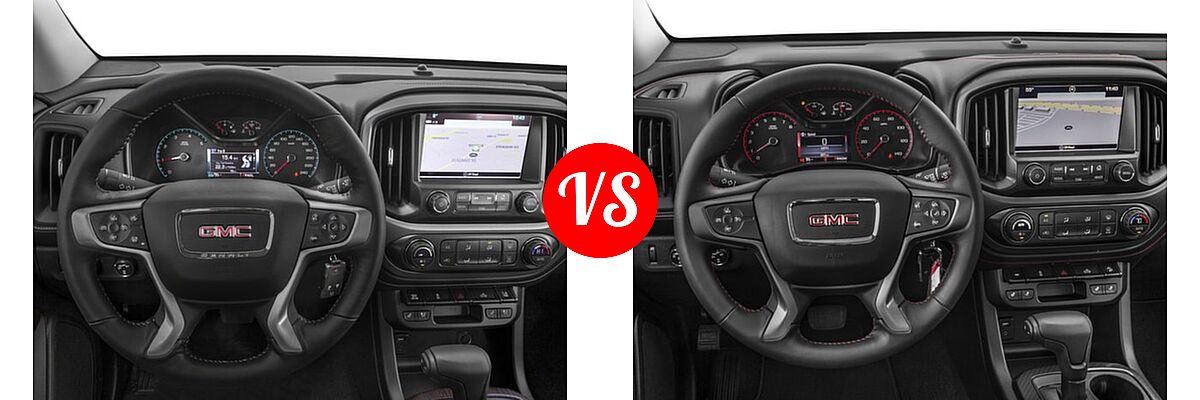 2017 GMC Canyon Pickup 4WD Denali vs. 2017 GMC Canyon Pickup 2WD SLE / 2WD SLT - Dashboard Comparison