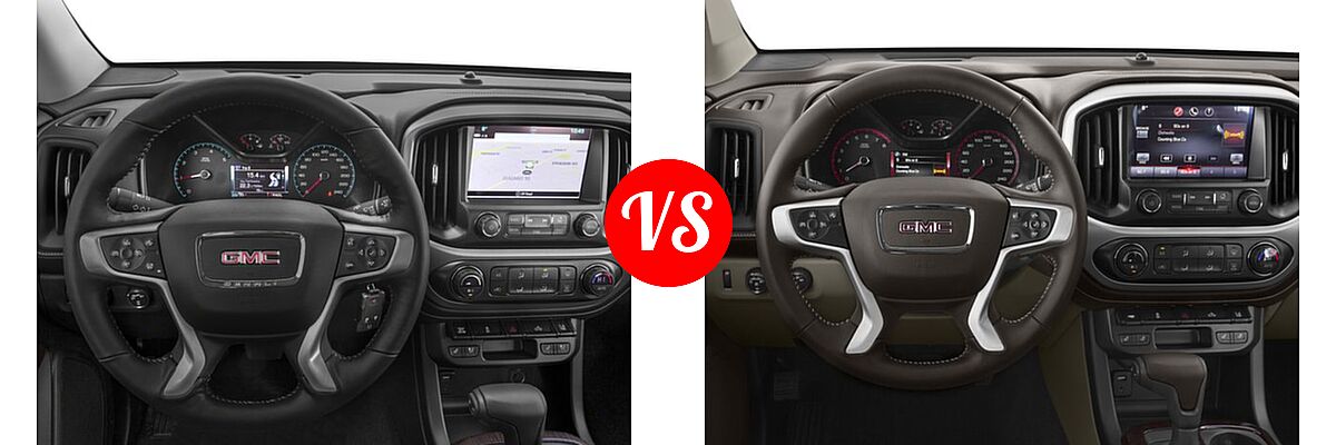 2017 GMC Canyon Pickup 4WD Denali vs. 2017 GMC Canyon Pickup 2WD SLT - Dashboard Comparison