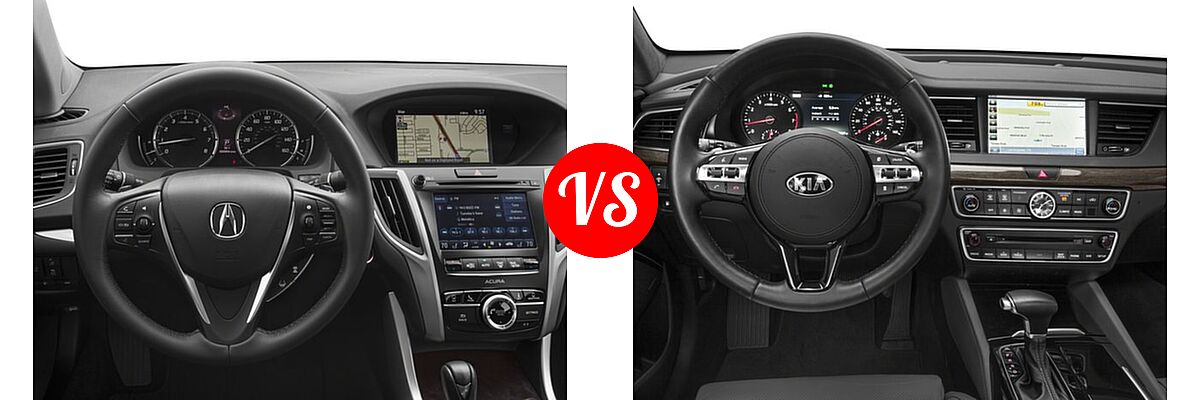 2018 Acura TLX Sedan w/Technology Pkg vs. 2018 Kia Cadenza Sedan Limited - Dashboard Comparison