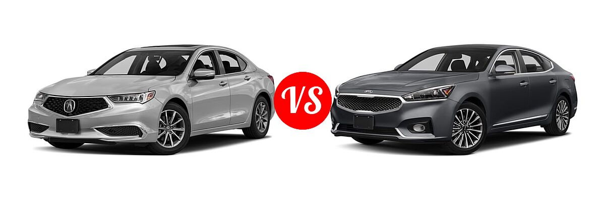 2018 Acura TLX Sedan w/Technology Pkg vs. 2018 Kia Cadenza Sedan Premium - Front Left Comparison
