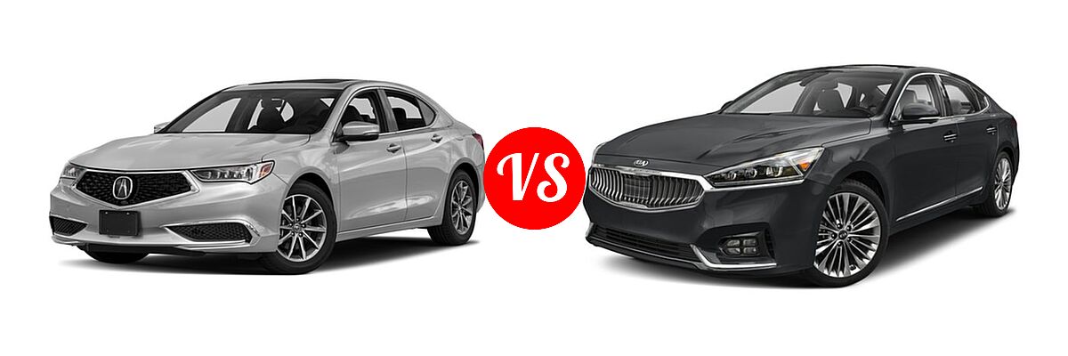 2018 Acura TLX Sedan w/Technology Pkg vs. 2018 Kia Cadenza Sedan Limited - Front Left Comparison