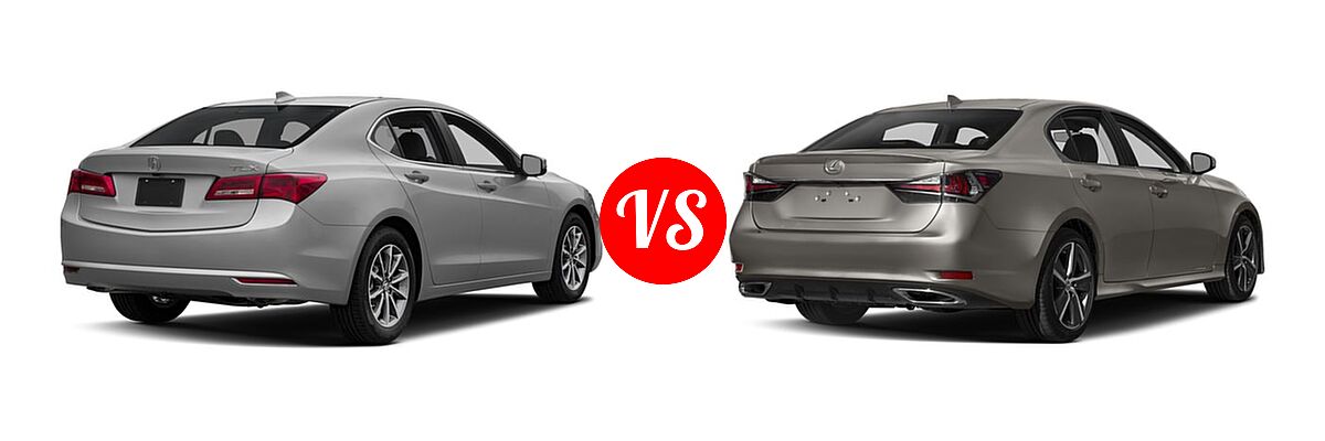2018 Acura TLX Sedan FWD vs. 2018 Lexus GS 300 Sedan GS 300 - Rear Right Comparison
