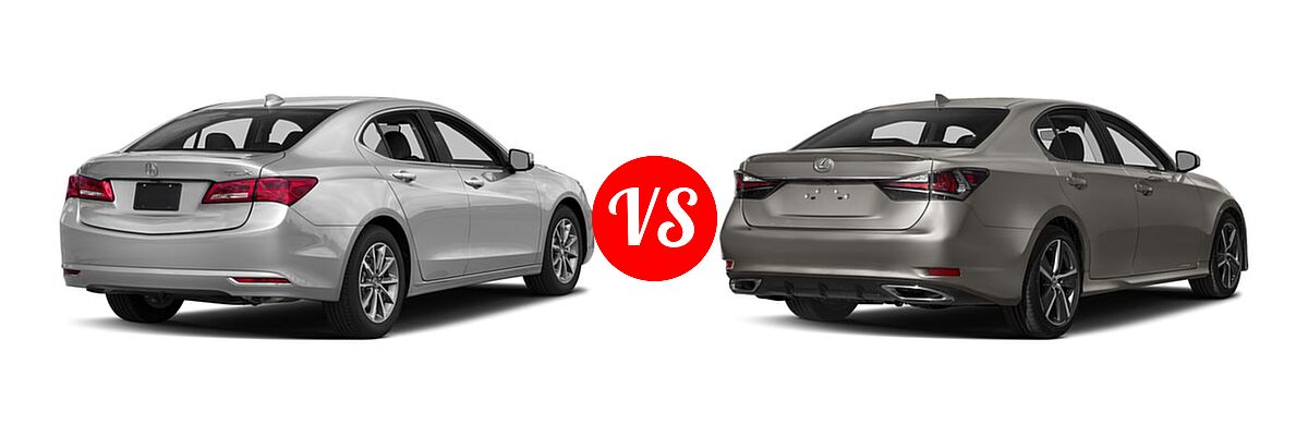 2018 Acura TLX Sedan w/Technology Pkg vs. 2018 Lexus GS 300 Sedan GS 300 - Rear Right Comparison