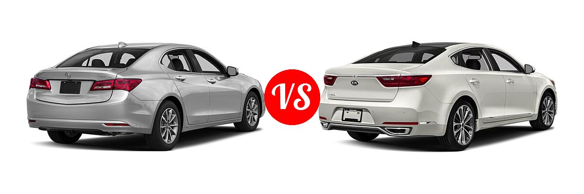 2018 Acura TLX Sedan w/Technology Pkg vs. 2018 Kia Cadenza Sedan Technology - Rear Right Comparison