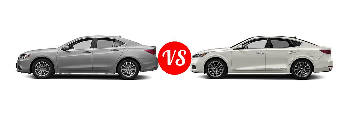 2018 Acura TLX Sedan FWD vs. 2018 Kia Cadenza Sedan Technology - Side Comparison