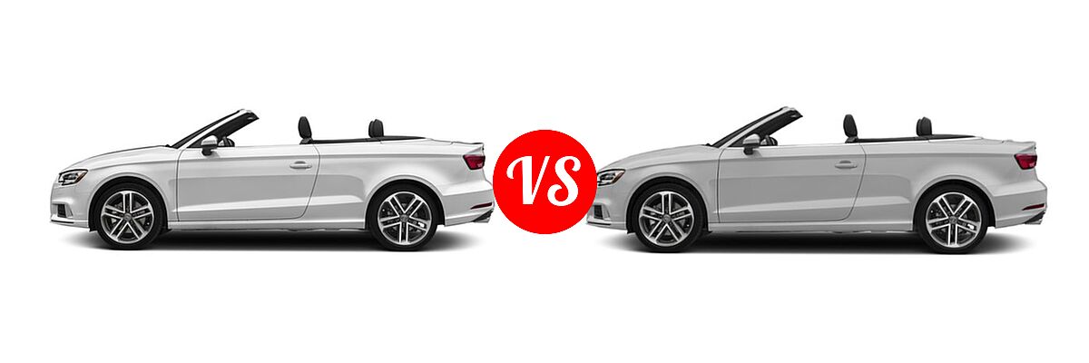 2018 Audi A3 Convertible Premium / Premium Plus / Prestige vs. 2019 Audi A3 Convertible Premium Plus / Prestige - Side Comparison