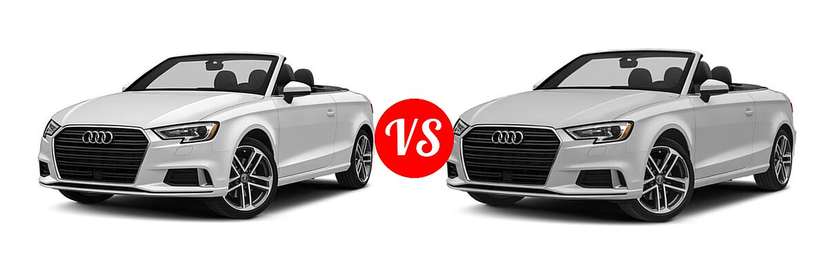 2018 Audi A3 Convertible Premium / Premium Plus / Prestige vs. 2019 Audi A3 Convertible Premium - Front Left Comparison