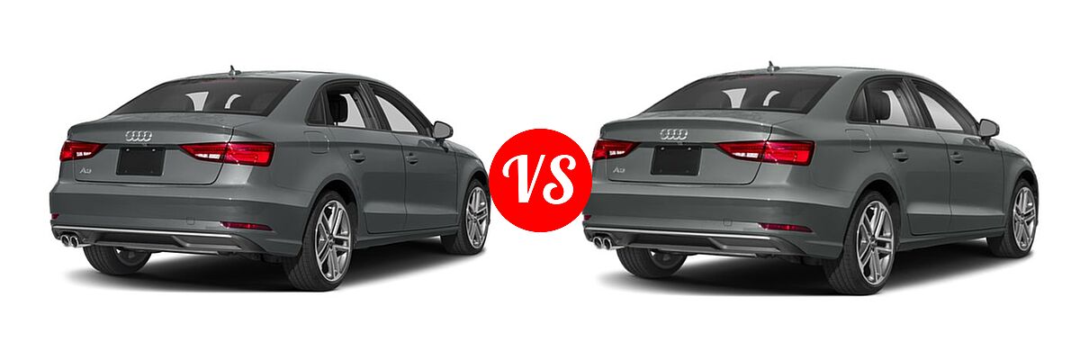 2018 Audi A3 Sedan Premium / Premium Plus / Prestige vs. 2020 Audi A3 Sedan Premium / Premium Plus / S line Premium / S line Premium Plus - Rear Right Comparison