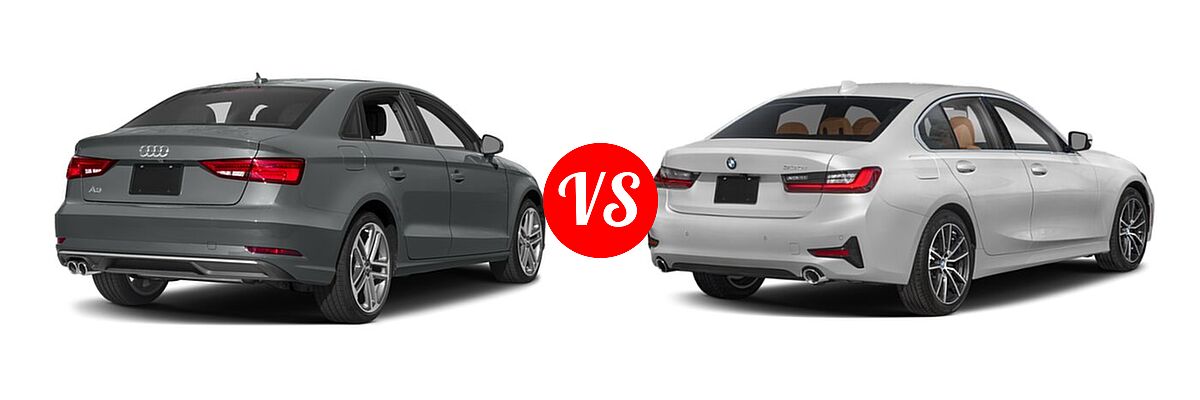 2018 Audi A3 Sedan Premium / Premium Plus / Prestige vs. 2022 BMW 3 Series Sedan 330i / 330i xDrive - Rear Right Comparison