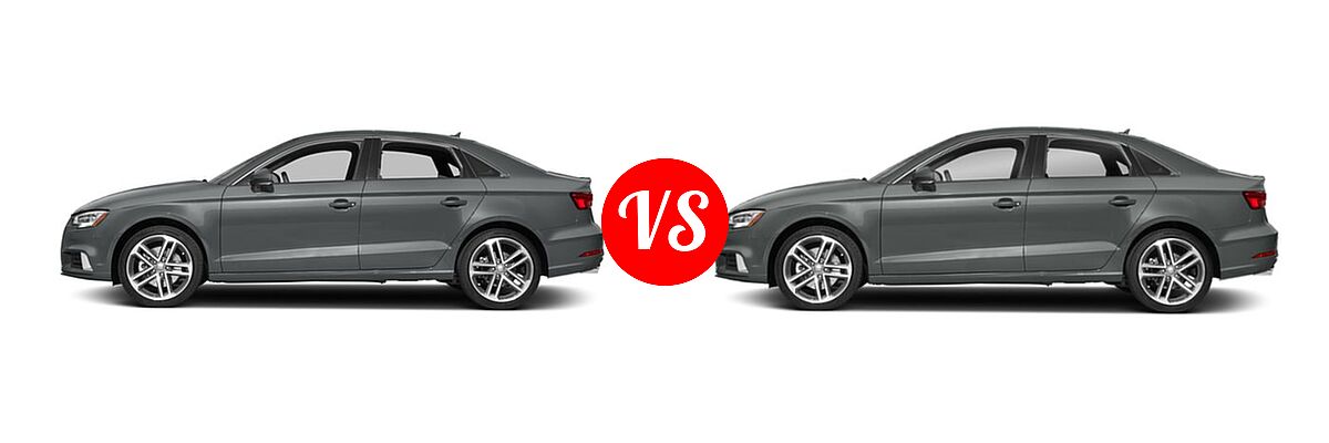 2018 Audi A3 Sedan Premium / Premium Plus / Prestige vs. 2020 Audi A3 Sedan Premium / Premium Plus / S line Premium / S line Premium Plus - Side Comparison