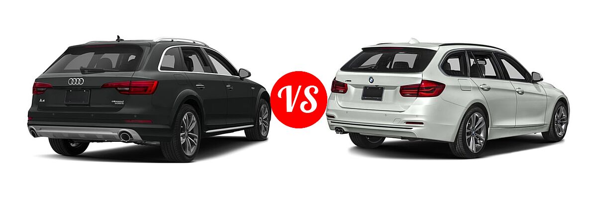 2018 Audi A4 allroad Wagon Premium / Premium Plus / Prestige vs. 2018 BMW 3 Series Wagon 330i xDrive - Rear Right Comparison