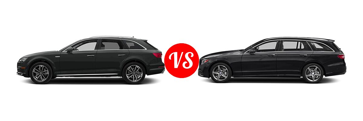 2018 Audi A4 allroad Wagon Premium / Premium Plus / Prestige vs. 2018 Mercedes-Benz E-Class Wagon E 400 - Side Comparison
