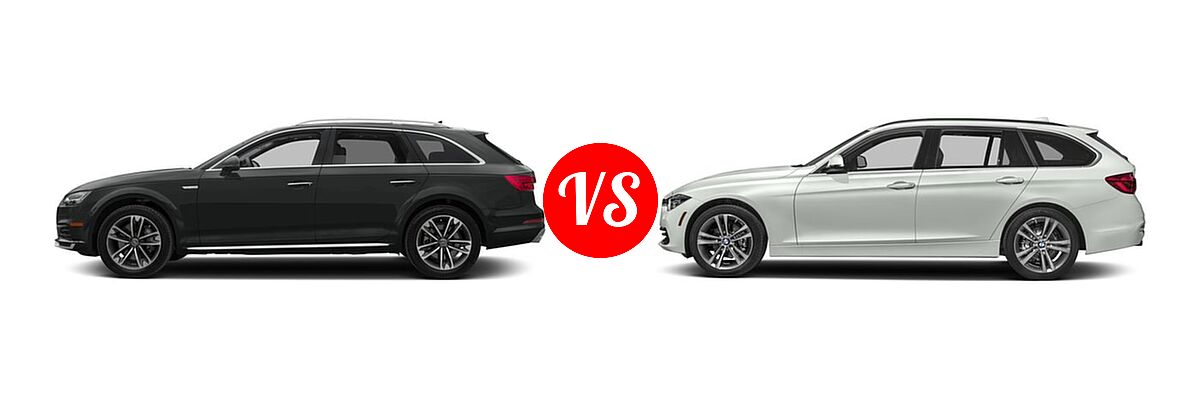 2018 Audi A4 allroad Wagon Premium / Premium Plus / Prestige vs. 2018 BMW 3 Series Wagon 330i xDrive - Side Comparison