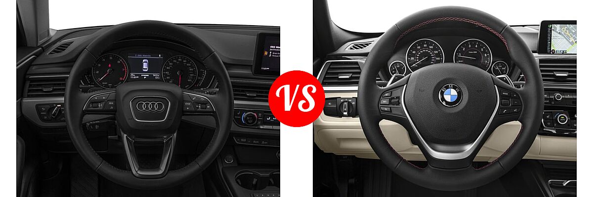 2018 Audi A4 allroad Wagon Premium / Premium Plus / Prestige vs. 2018 BMW 3 Series Wagon 330i xDrive - Dashboard Comparison