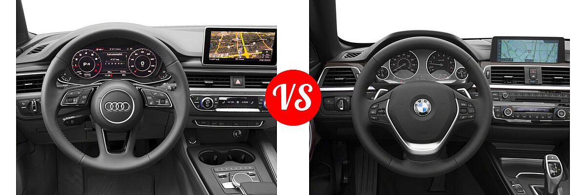2018 Audi A5 Convertible Premium / Premium Plus / Prestige vs. 2018 BMW 4 Series Convertible 440i / 440i xDrive - Dashboard Comparison