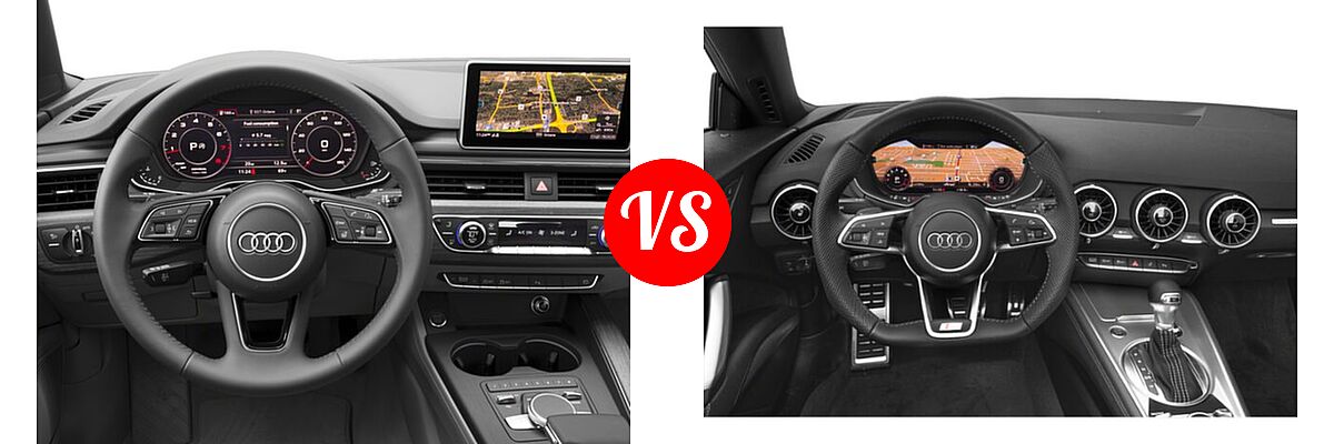 2018 Audi A5 Convertible Premium / Premium Plus / Prestige vs. 2021 Audi TT Convertible 45 TFSI quattro - Dashboard Comparison