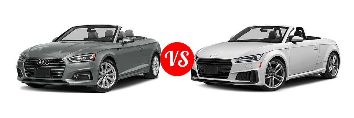 2018 Audi A5 Convertible Premium / Premium Plus / Prestige vs. 2021 Audi TT Convertible 45 TFSI quattro - Front Left Comparison