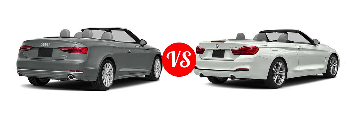 2018 Audi A5 Convertible Premium / Premium Plus / Prestige vs. 2018 BMW 4 Series Convertible 440i / 440i xDrive - Rear Right Comparison